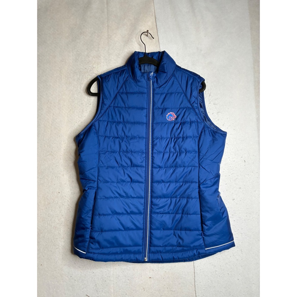 Cutter & Buck Boise State Broncos Blue‎ Puffer Vest XL CB WeatherTec Full Zip